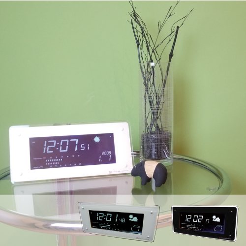 電波時計　壁掛け　床置き　 LCD RADIO CLOCK　FUZE